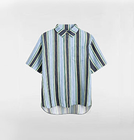 dior vertical stripe jacquard short sleeve shirt